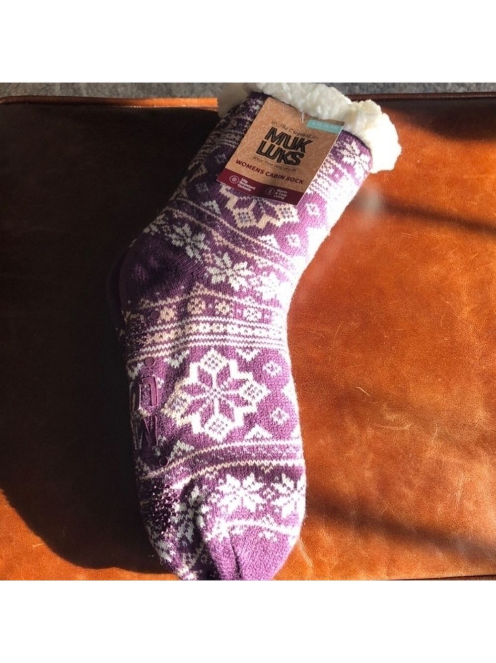 Muk Luks Sherpa Lined Sweater Socks New Never Worn NWT